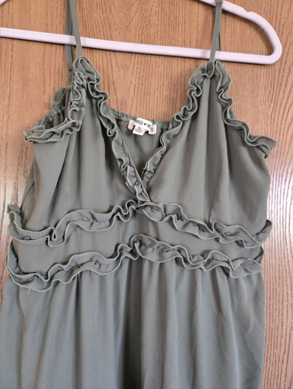 Sage Green Ruffled Summer Dress